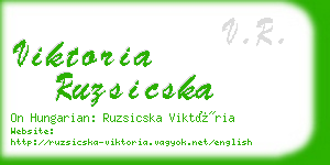 viktoria ruzsicska business card